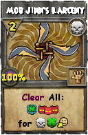 Wizard101 Death spell card: Mob Jinn's Larceny, Spell ID 5476
