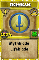 Wizard101 Myth spell card: Stormblade, Spell ID 5480