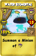 Wizard101 Storm spell card: Water Elemental, Spell ID 5489