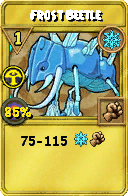 Wizard101 Ice spell card: Frost Beetle, Spell ID 5515