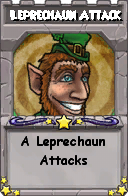 Wizard101 School 16 spell card: Leprechaun Attack, Spell ID 5517