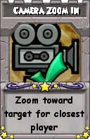 Wizard101 School 16 spell card: Camera Zoom In, Spell ID 5523