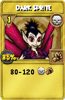Wizard101 Death spell card: Dark Sprite, Spell ID 5525