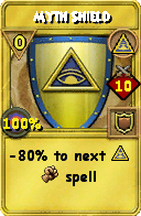 Wizard101 Myth spell card: Myth Shield, Spell ID 5528