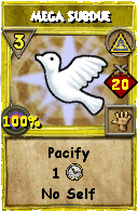 Wizard101 Myth spell card: Mega Subdue, Spell ID 5532