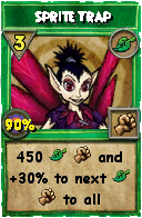 Wizard101 Life spell card: Sprite Trap, Spell ID 5543