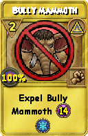 Wizard101 Myth spell card: Bully Mammoth, Spell ID 5545