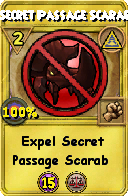 Wizard101 Myth spell card: Secret Passage Scarab, Spell ID 5564