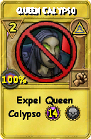 Wizard101 Myth spell card: Queen Calypso, Spell ID 5575