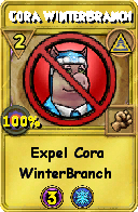 Wizard101 Myth spell card: Cora WinterBranch, Spell ID 5578
