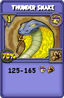 Wizard101 Storm spell card: Thunder Snake, Spell ID 5580
