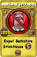 Wizard101 Myth spell card: Berkshire StickHouse, Spell ID 5583
