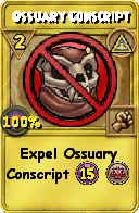 Wizard101 Myth spell card: Ossuary Conscript, Spell ID 5588