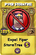 Wizard101 Myth spell card: Piper StormTree, Spell ID 5593