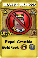 Wizard101 Myth spell card: Gramble GoldRook, Spell ID 5600