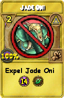 Wizard101 Myth spell card: Jade Oni, Spell ID 5602