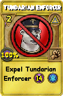 Wizard101 Myth spell card: Tundarian Enforcer, Spell ID 5604