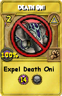 Wizard101 Myth spell card: Death Oni, Spell ID 5607