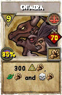 Wizard101 Balance spell card: Chimera, Spell ID 5611