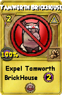 Wizard101 Myth spell card: Tamworth BrickHouse, Spell ID 5614