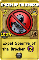 Wizard101 Myth spell card: Spectre of the Brocken, Spell ID 5616