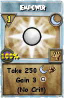 Wizard101 Moon spell card: Empower, Spell ID 5650