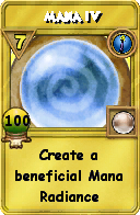 Wizard101 Cantrips spell card: Mana IV, Spell ID 5654