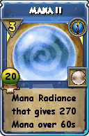 Wizard101 Cantrips spell card: Mana II, Spell ID 5659
