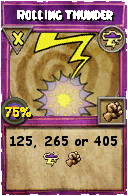 Wizard101 Storm spell card: Rolling Thunder, Spell ID 5673