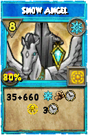 Wizard101 Ice spell card: Snow Angel, Spell ID 5689