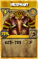 Wizard101 Sun spell card: Helephant, Spell ID 5690