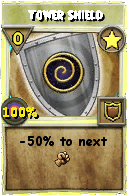 Wizard101 Star spell card: Tower Shield, Spell ID 5697