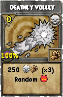 Wizard101 Death spell card: Deathly Volley, Spell ID 5706
