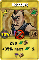 Wizard101 Life spell card: Rocklops, Spell ID 5710