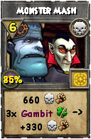 Wizard101 Death spell card: Monster Mash, Spell ID 5720