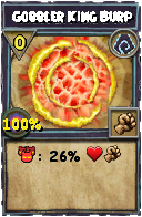 Wizard101 Shadow spell card: Gobbler King Burp, Spell ID 5727