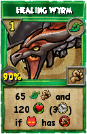 Wizard101 Life spell card: Healing Wyrm, Spell ID 5734