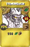 Wizard101 Life spell card: Stonebreaker, Spell ID 5736