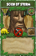 Wizard101 Gardening spell card: Scion of Storm, Spell ID 5745