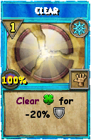 Wizard101 Ice spell card: Clear, Spell ID 5771