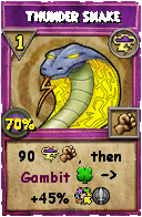 Wizard101 Storm spell card: Thunder Snake, Spell ID 5776