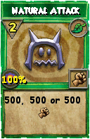 Wizard101 Life spell card: Natural Attack, Spell ID 5777