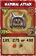 Wizard101 Fire spell card: Natural Attack, Spell ID 5787