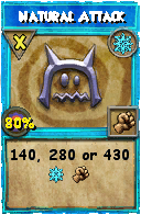 Wizard101 Ice spell card: Natural Attack, Spell ID 5797