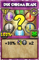 Wizard101 Storm spell card: Duo Chroma Blade, Spell ID 5798