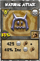 Wizard101 Death spell card: Natural Attack, Spell ID 5799
