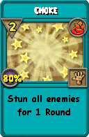 Wizard101 Fire spell card: Choke, Spell ID 5801
