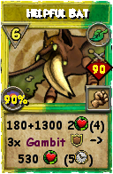 Wizard101 Life spell card: Helpful Bat, Spell ID 5804