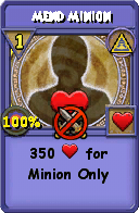 Wizard101 Myth spell card: Mend Minion, Spell ID 5808