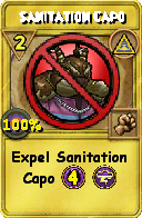 Wizard101 Myth spell card: Sanitation Capo, Spell ID 5821